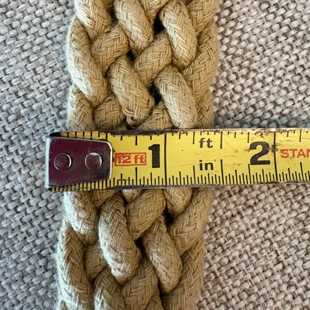 Pusser’s British West Indies Braided Rope Belt - Leather Trim M